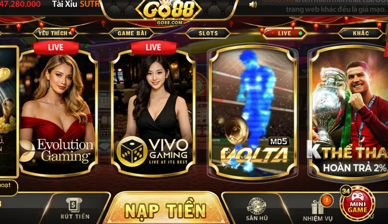 Cổng game đa dạng hình thức và thể loại tại go88.