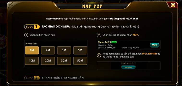 Quy trình nạp rút an toàn nhanh chóng tại Go88.