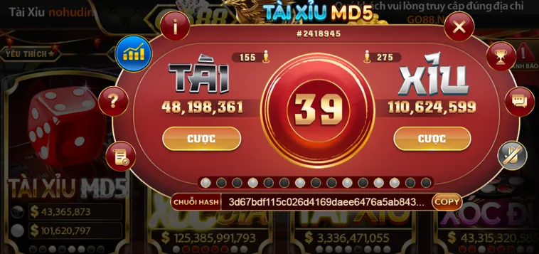 Bí Quyết Làm Chủ Casino Tài Xỉu MD5 Tại Go88 Luôn Thắng Lớn
