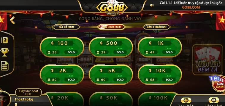 Bí Quyết Chơi Tiến Lên Đếm Lá Tại Go88 Giúp Bạn Gom Tiền Cả Bàn